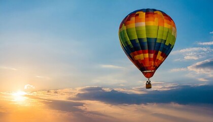air balloon on the pastel sky