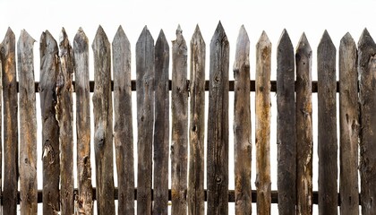 rustic wooden fence cut out