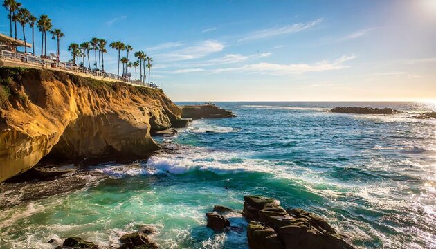 colorful la jolla cove in san diego california