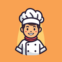 Chef in cartoon, doodle style. Image for t-shirt, web, mobile apps and ui. Isolated 2d vector illustration in logo, icon, sketch style, Eps 10. AI Generative