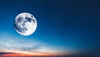 full moon in the night sky background ai generated image