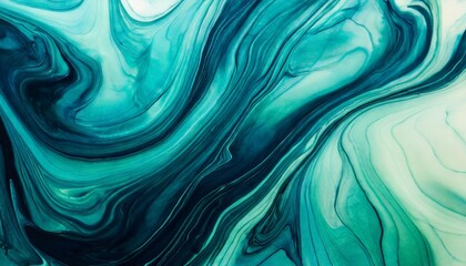 abstract watercolor paint background by deep teal color indigo and green with liquid fluid texture for backdrop