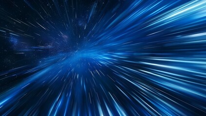 Abstract Blue Light Speed Background