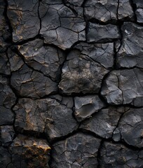 Close-up of cracked earth texture