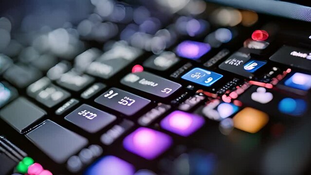 Close Up of Computer Keyboard Generative AI