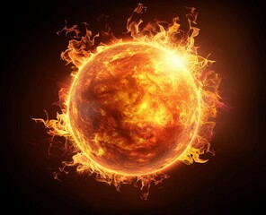 Fiery Planet Engulfed in Flames