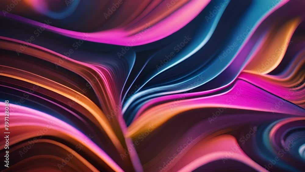 Poster vibrant colorful wavy pattern generative ai