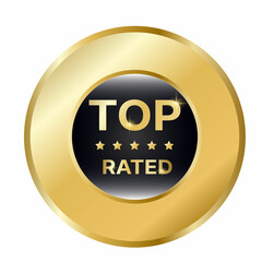 icon button gold label  illustration 100 design quality shop golden best sale top rated badge