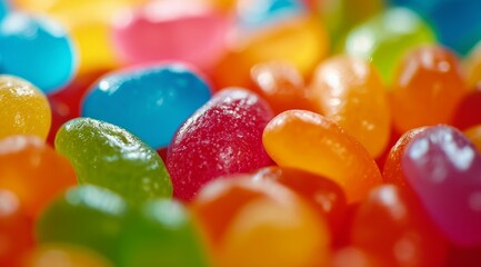 Colorful Jelly Beans Close-Up