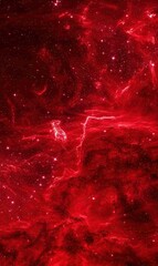 cosmic red abstract background with celestial elements such as stars and nebulae, evoking the vastness of the universe
