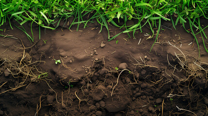 Grass and subsoil background	