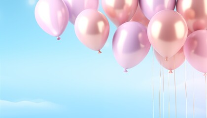 pink gold balloons