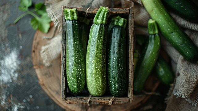 Home cooked zucchini in soft light  realistic top down food photography with neutral tones