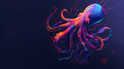 Fototapeta premium Octopus PC wallpaper