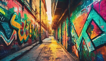 abstract street art grafitti background genertive ai