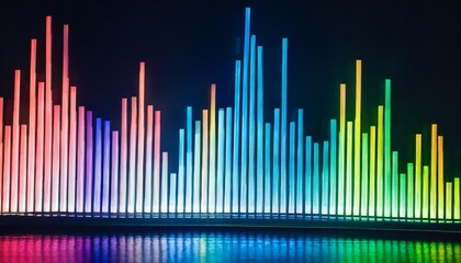 abstract background with colorful level bars
