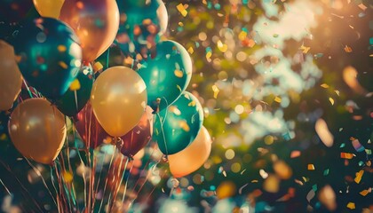 vibrant balloons release confetti perfect for celebrations