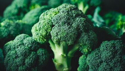 broccoli background collection of healthy food fruit and vegetables natural background of fresh...