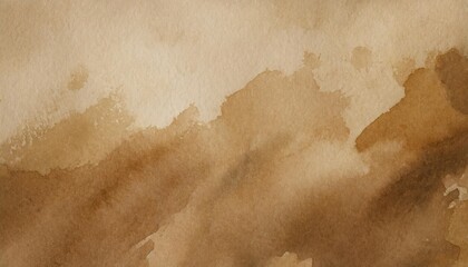 dry brush stroke brown color watercolor illustraion background on paper for decoration on...