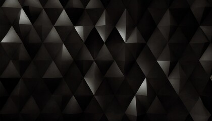 3d black diamond pattern abstract wallpaper on dark background digital black geometric triangular gradient shapes textured graphics poster background - obrazy, fototapety, plakaty