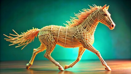 horse from toothpicks