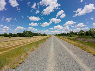 Levee road in west sacramento in spring 