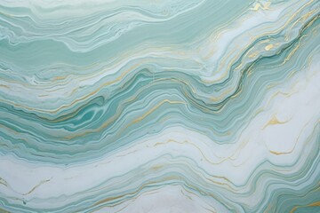 Obraz premium Mint with pastal blue and gold line tranquility backgrounds.