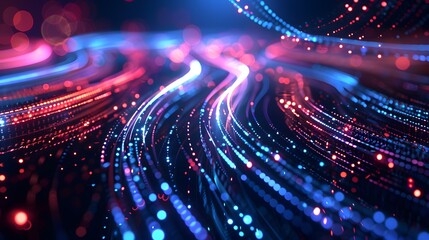 futuristic line technology 