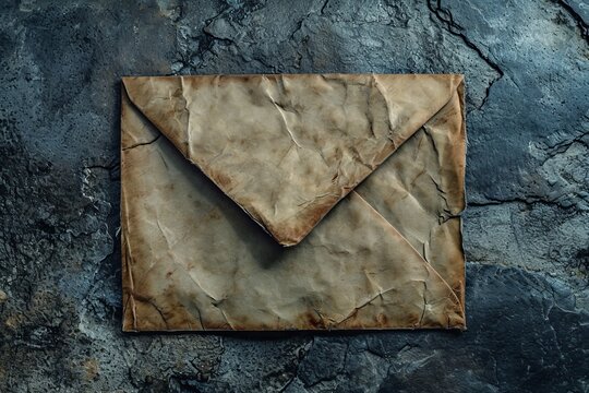 Vintage envelope on a textured background