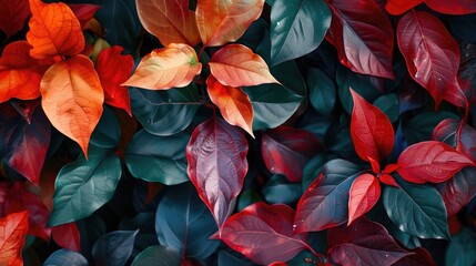 colorful leaves abstract