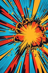 Explosive comic book style background