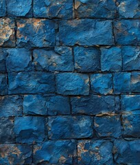 Textured blue stone wall background