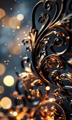Fototapeta na wymiar elegant abstract background animation with intricate patterns and delicate motifs, adding sophistication and elegance to the composition