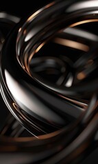 futuristic abstract background animation with sleek lines and metallic accents, perfect for a modern and avant-garde aesthetic