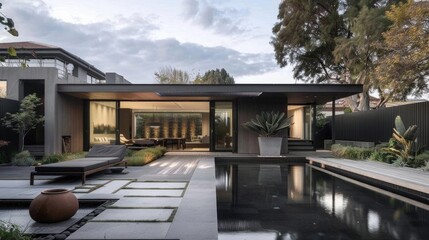 Fototapeta premium Craft a narrative around a stunning home design located in the bayside area of Melbourne, Australia