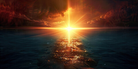 Eternal Light: Illuminating the Path of Faith - A guiding light in the darkness, where faith shines brightly, illuminating the path toward eternal truths and spiritual fulfillment