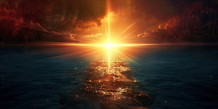 Eternal Light: Illuminating the Path of Faith - A guiding light in the darkness, where faith shines brightly, illuminating the path toward eternal truths and spiritual fulfillment