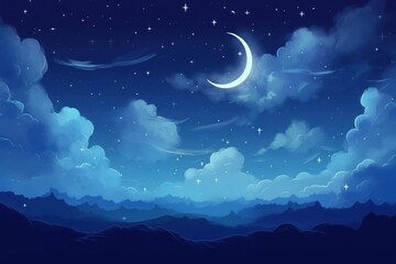Obraz na płótnie Canvas Cute night sky background moon astronomy outdoors.