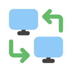 peer to peer flat icon