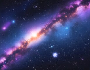 星雲のある宇宙空間の背景。AI生成画像。