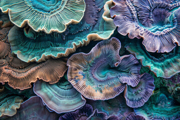 The textured surface of coral formations found in underwater ecosystems, showcasing their intricate structures and vibrant colors. Coral textures offer a marine-inspired backdrop.