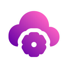 cloud service gradient icon