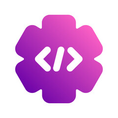 Fototapeta premium coding gradient icon