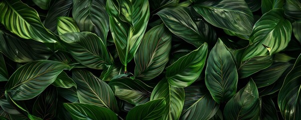 Lush greenery: tropical leaf background