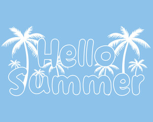summer background with palm. summer poster vector illustration. Summer view poster. Hello summer banner