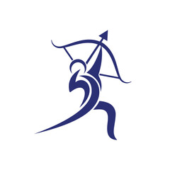 Archer icon vector logo design. Archery logo creative design.