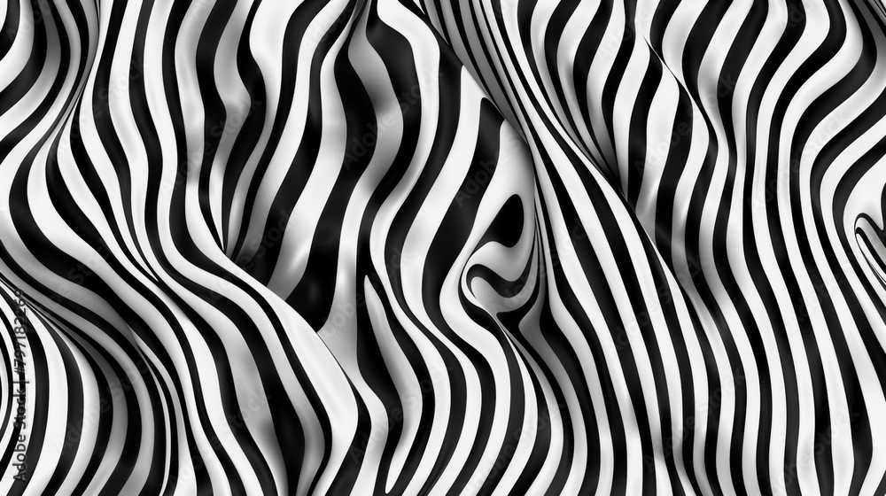 Poster abstract monochrome zebra stripe pattern