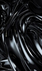 sleek black abstract background with glossy finishes and metallic accents, exuding sophistication and modernity , Hd Background