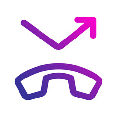 missed call gradient icon