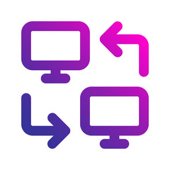 peer to peer gradient icon